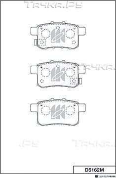 Тормозные колодки MK Kashiyama задние для BYD F6 2008-2014. Артикул D5162M