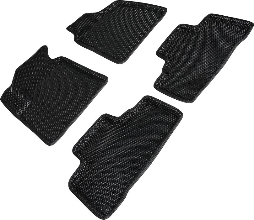 Коврики Seintex 3D EVA Ромб для салона SsangYong Actyon II 2011-2015 ЧЕРНЫЕ. Артикул 95488