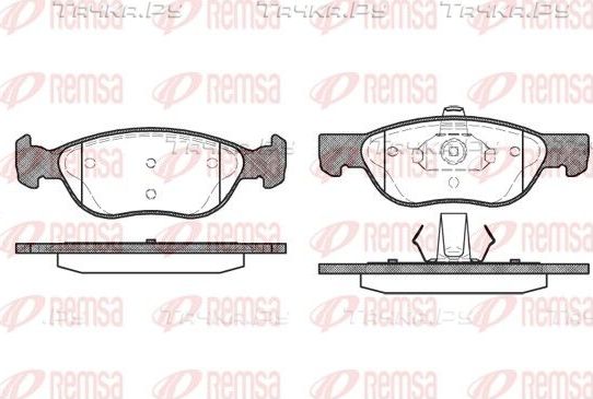Тормозные колодки Remsa передние для Fiat Punto II 1999-2012. Артикул 0587.00