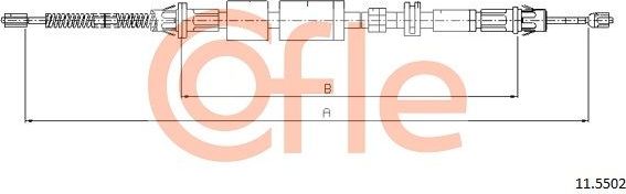 Трос ручника (тросик ручного тормоза) Cofle задний правый/левый для Ford Mondeo II 1996-2000. Артикул 11.5502