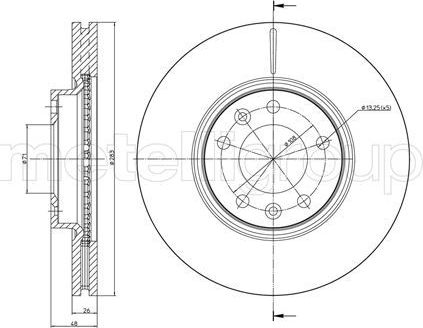 Тормозной диск Metelli. Артикул 23-0794C