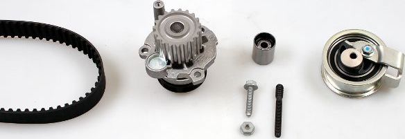 Помпа (водяной насос) с комплектом ремня ГРМ Hepu. Артикул PK05502