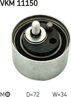 Натяжной ролик (натяжитель) ремня ГРМ SKF. Артикул VKM 11150