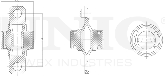 Сайлентблок рычага подвески (Unio). Артикул RMP-20560