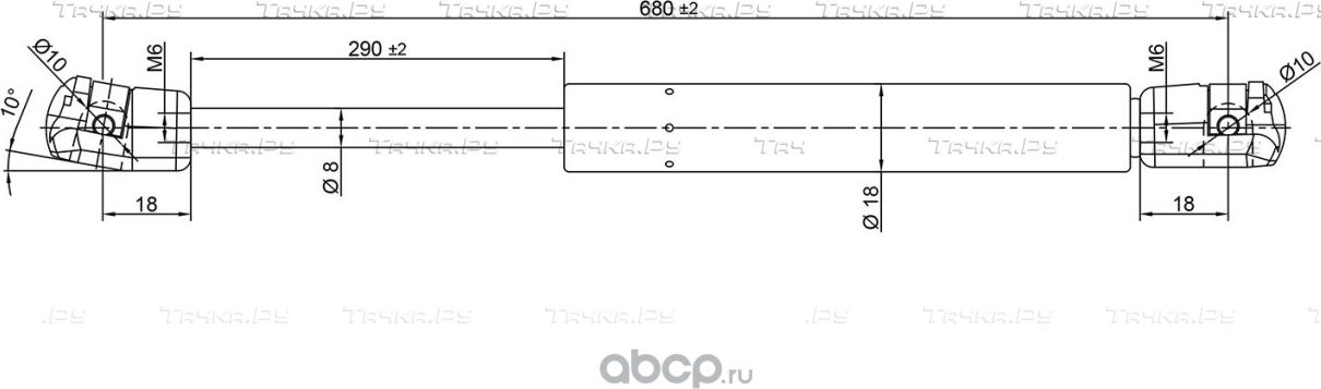 Амортизатор капота OPTIMA (Tork). Артикул TRK4657