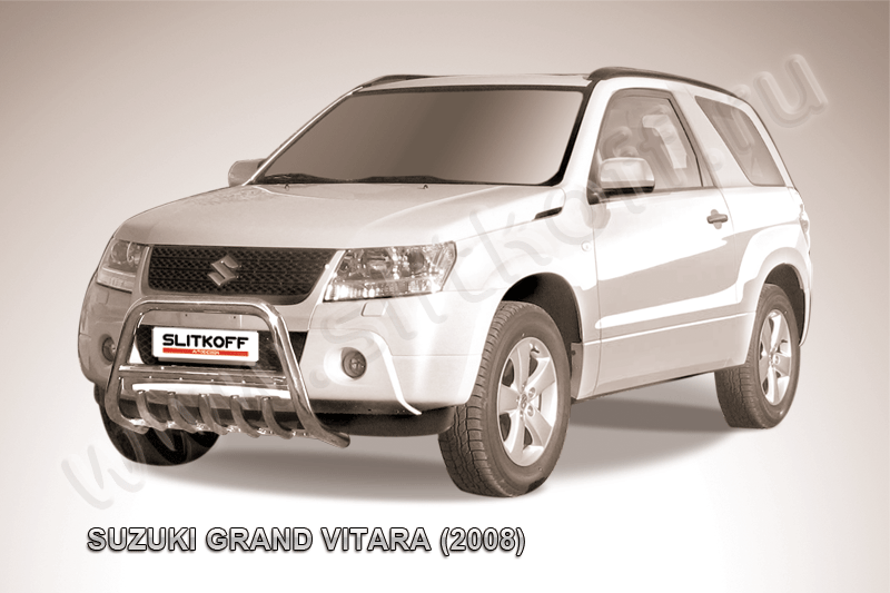 Кенгурятник Slitkoff d57 низкий c защитой картера для Suzuki Grand Vitara III 3-дв. 2008-2012. Артикул SGV3D08005
