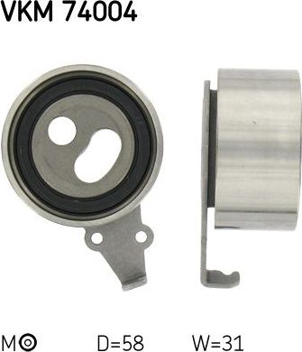 Натяжной ролик (натяжитель) ремня ГРМ SKF. Артикул VKM 74004