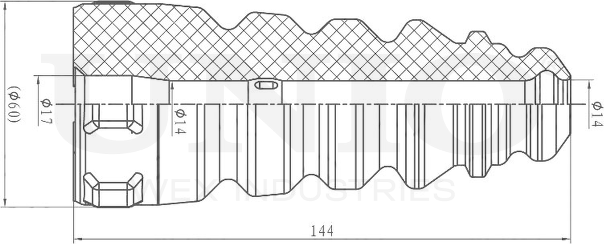 Отбойник амортизатора (Unio). Артикул DUC-40025