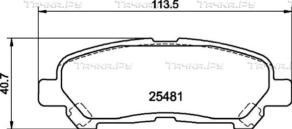 Тормозные колодки Nisshinbo. Артикул NP1122