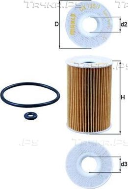 Масляный фильтр Mahle-Knecht. Артикул OX 135/1D
