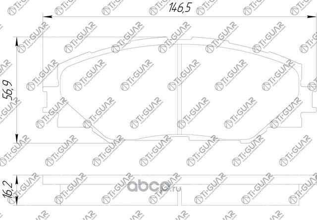 Тормозные колодки (TI-Guar). Артикул TG714