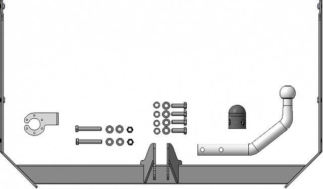 Фаркоп АвтоСтандарт с оцинк. шаром для Ford Focus III седан 2011-2019. Артикул F103As