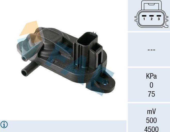 ДАТЧИК ДАВЛЕНИЯ ВЫХЛ ГАЗОВ FO, MA, VO FAE. Артикул 16121