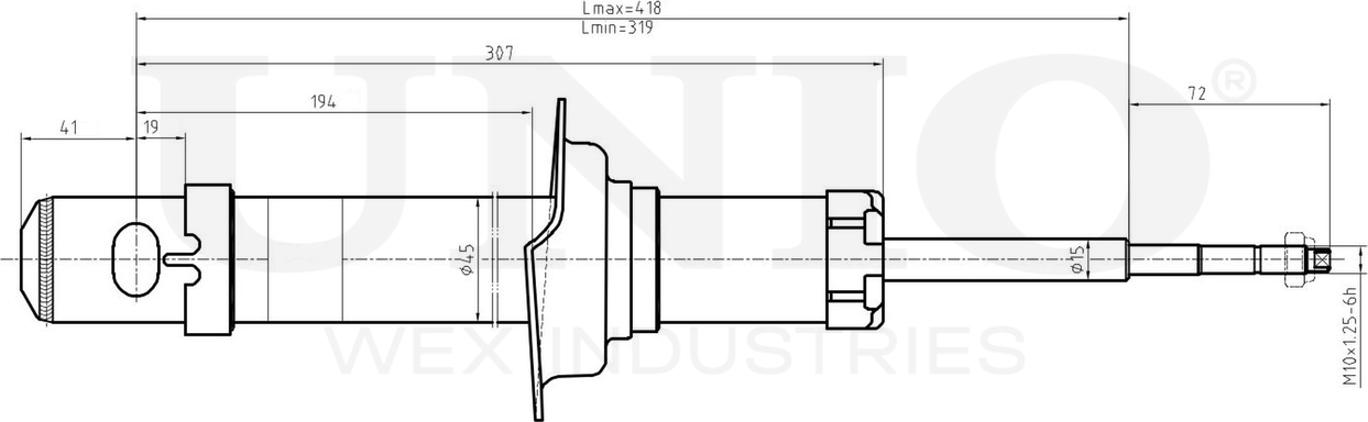 Амортизатор подвески (Unio). Артикул SAB-10567