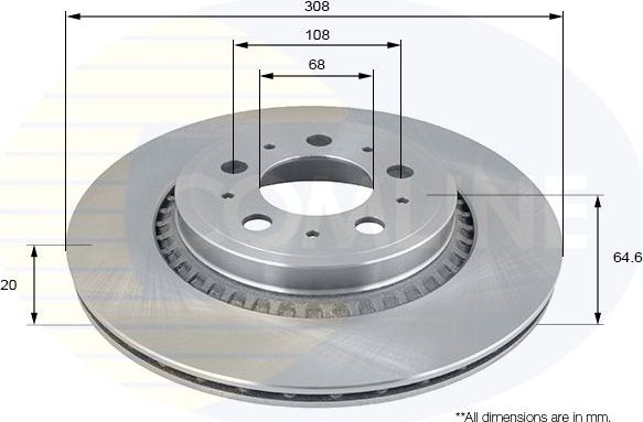 Тормозной диск Comline COATED. Артикул ADC1920V