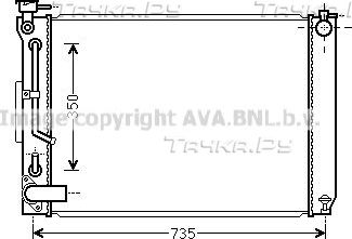 Радиатор охлаждения двигателя AVA. Артикул TO2648