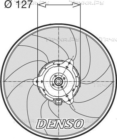 Вентилятор радиатора двигателя Denso для Peugeot Partner I 1996-2015. Артикул DER21003