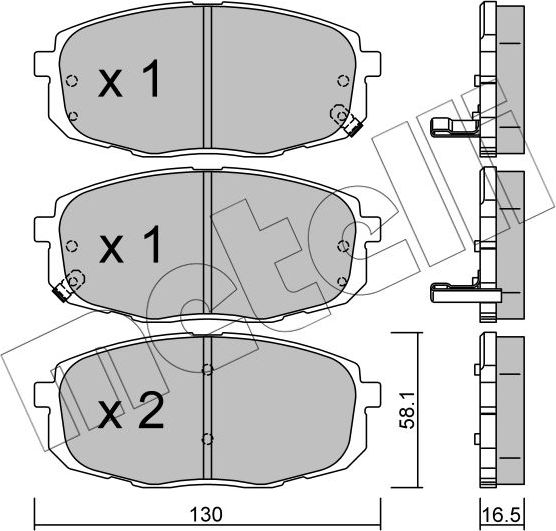Тормозные колодки Metelli. Артикул 22-0513-0