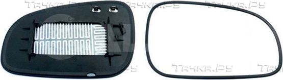 Зеркальное стекло бокового зеркала Alkar правое для Volvo S60 I 2000-2003. Артикул 6432597