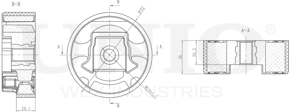 Опора двигателя (Unio). Артикул RMP-15016