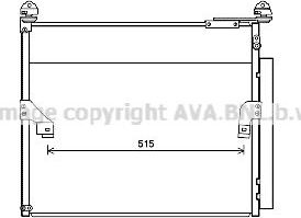 Радиатор кондиционера (конденсатор) AVA (алюминий). Артикул TO5655D