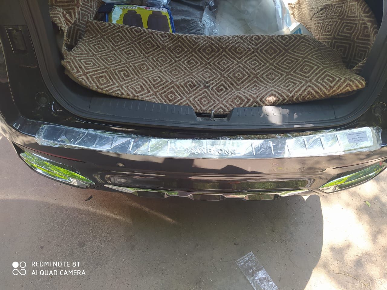 Накладка Ладья (с надписью) на бампер SsangYong Actyon II 2010-2013. Артикул 015.59.651