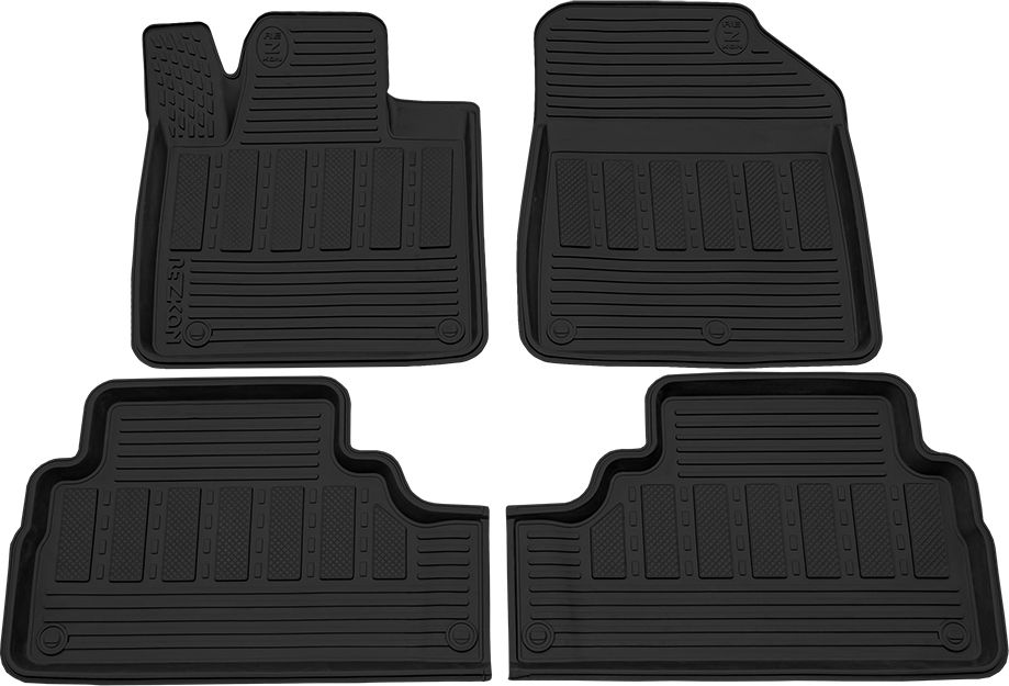 Коврики Rezkon резиновые для салона Hyundai Santa Fe IV 2018-2026. Артикул 1020045500