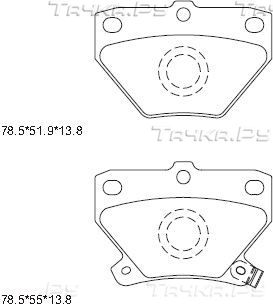 Тормозные колодки Asimco. Артикул KD2720