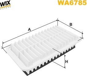 Воздушный фильтр WIX Filters для ТагАЗ Aquila I 2013-2014. Артикул WA6785