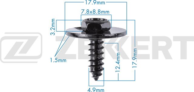 Саморез VAG (миним. кол-во заказа 10 шт) Zekkert (Металл). Артикул BE-3688