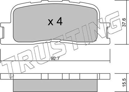 Тормозные колодки Trusting. Артикул 769.0