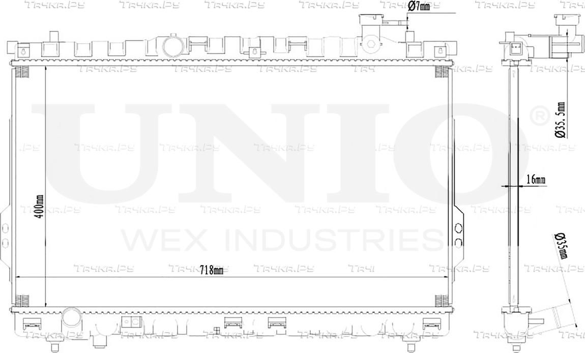 Радиатор двигателя (Unio). Артикул RAD-10029