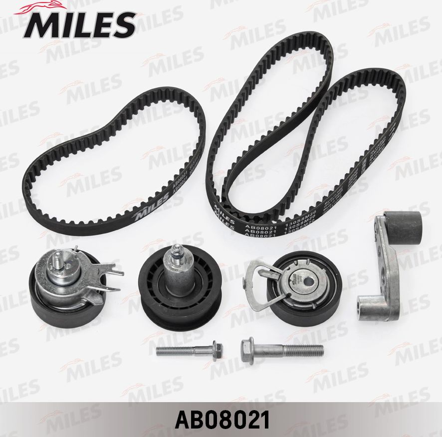 Ремень ГРМ с роликами (комплект) Miles. Артикул AB08021