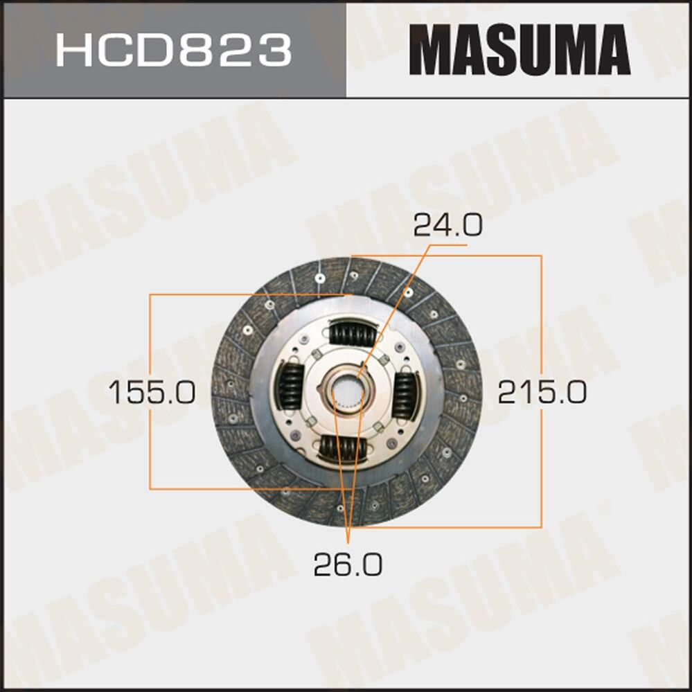 Диск сцепления MASUMA 215*155*24*26.0 (1/10) Masuma. Артикул HCD823
