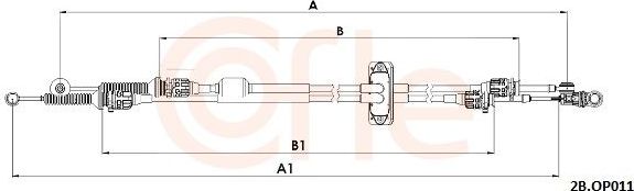 Трос переключения передач КПП Cofle для Renault Trafic III 2014-2026. Артикул 92.2CB.OP011