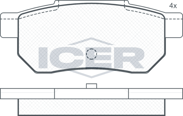 Тормозные колодки Icer задние для Honda Prelude III 1987-1988. Артикул 180751