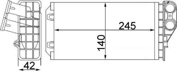 Радиатор отопителя (печки) Mahle Behr. Артикул AH 82 000S