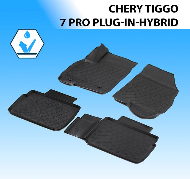 Коврики Rival для салона Chery Tiggo 7 Pro (Plug-In-Hybrid) 2023-2026. Артикул 10920001