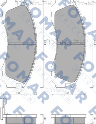 Тормозные колодки Fomar передние для Mitsubishi Outlander III 2012-2026. Артикул FO 478081