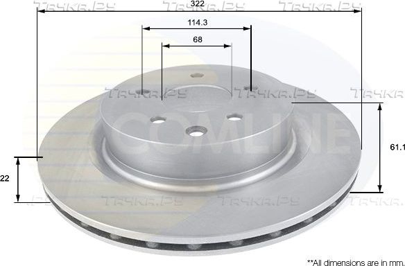 Тормозной диск Comline Comline. Артикул ADC0278V