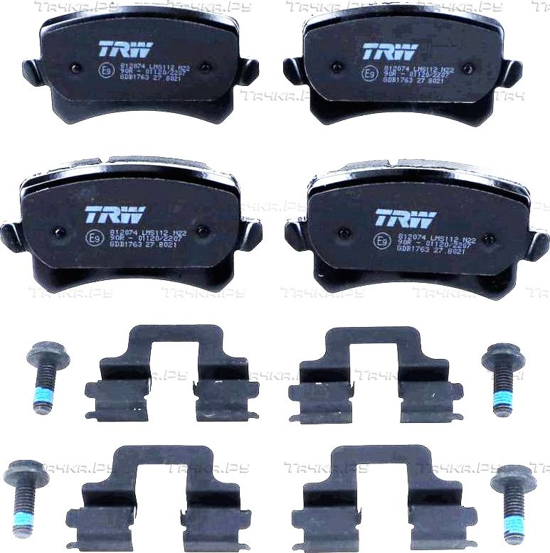 Тормозные колодки TRW COTEC задние для SEAT Alhambra II 2010-2026. Артикул GDB1763