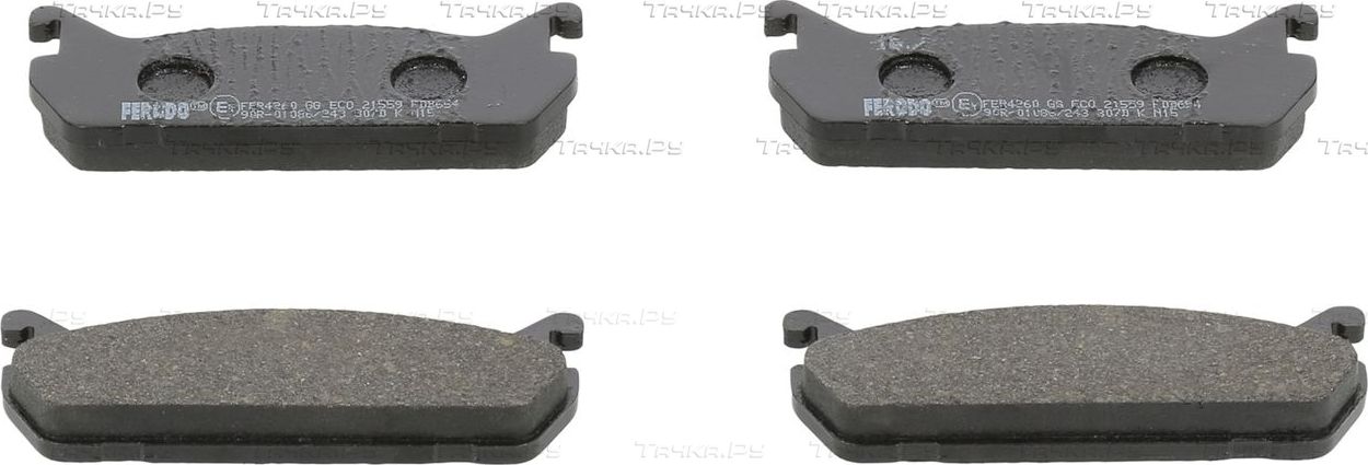 Тормозные колодки Ferodo Premier Eco Friction. Артикул FDB654