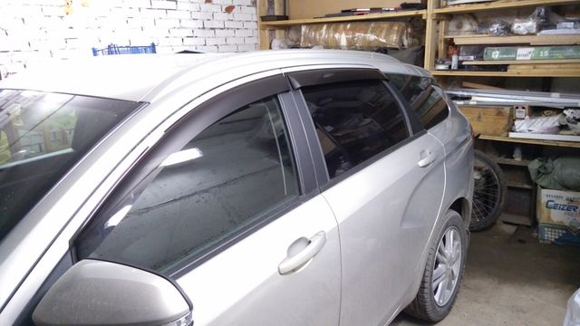 Дефлекторы Cobra Tuning для окон Lada Vesta универсал 2017-2026. Артикул V0056