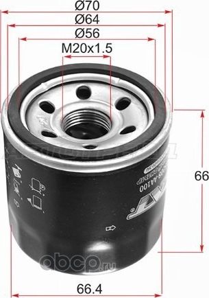 Фильтр масляный SUBARU FORESTER 2,02,5 97-IMPREZ (SAT). Артикул ST15208AA100