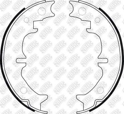 Тормозные колодки (стояночная тормозная система) NiBK. Артикул FN0669