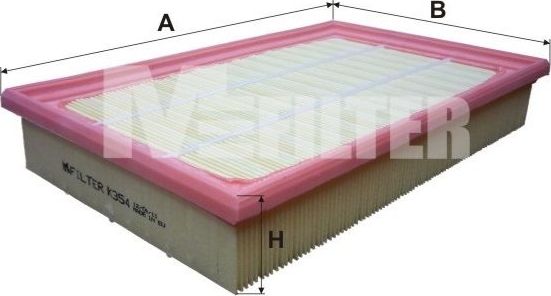 Воздушный фильтр MFilter. Артикул K 354