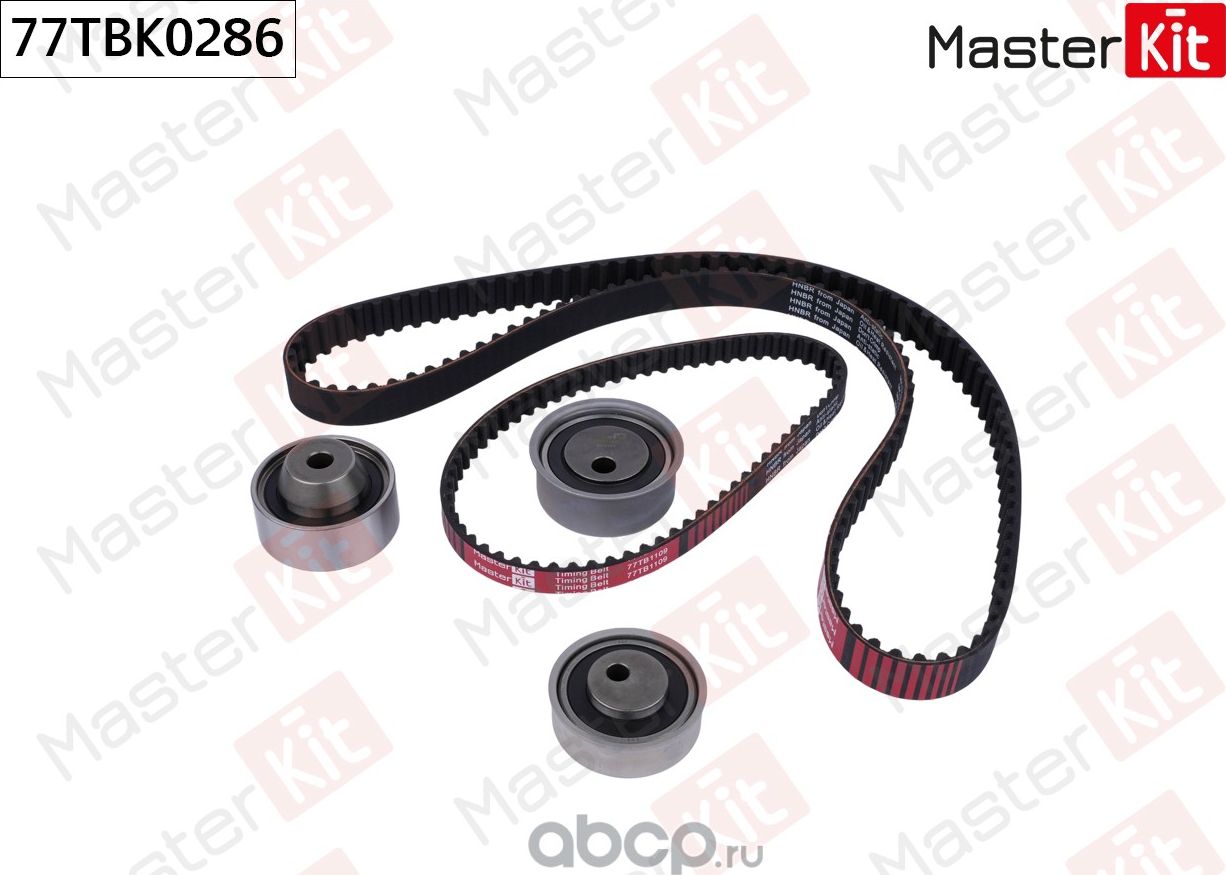 77TBK0286 Комплект ремня ГРМ\ Mitsubishi Outlander I(CU_W),Galant(DJ_,ED_,EF_) 01-12 (Master KIT). Артикул 77TBK0286