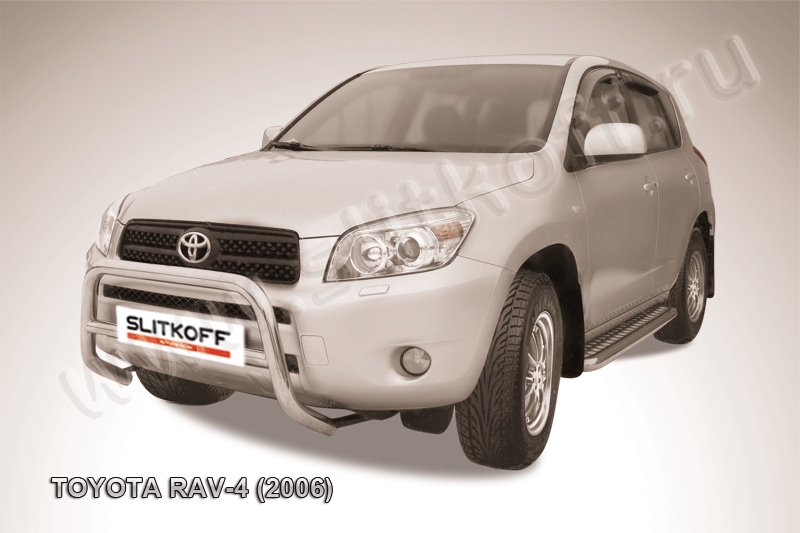 Кенгурятник Slitkoff d57 низкий для Toyota RAV4 III 2005-2009. Артикул TR4004