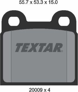Тормозные колодки Textar. Артикул 2000906