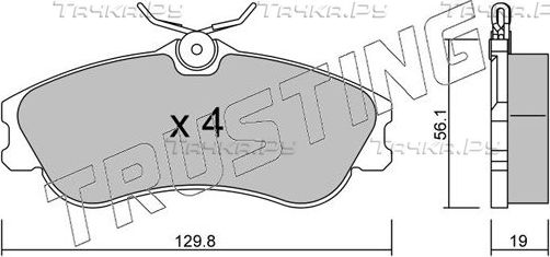 Тормозные колодки Trusting передние для Peugeot 306 2000-2002. Артикул 226.1